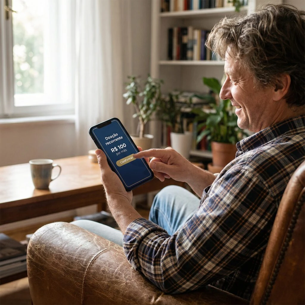 Donor following their contribution in the LUSA app